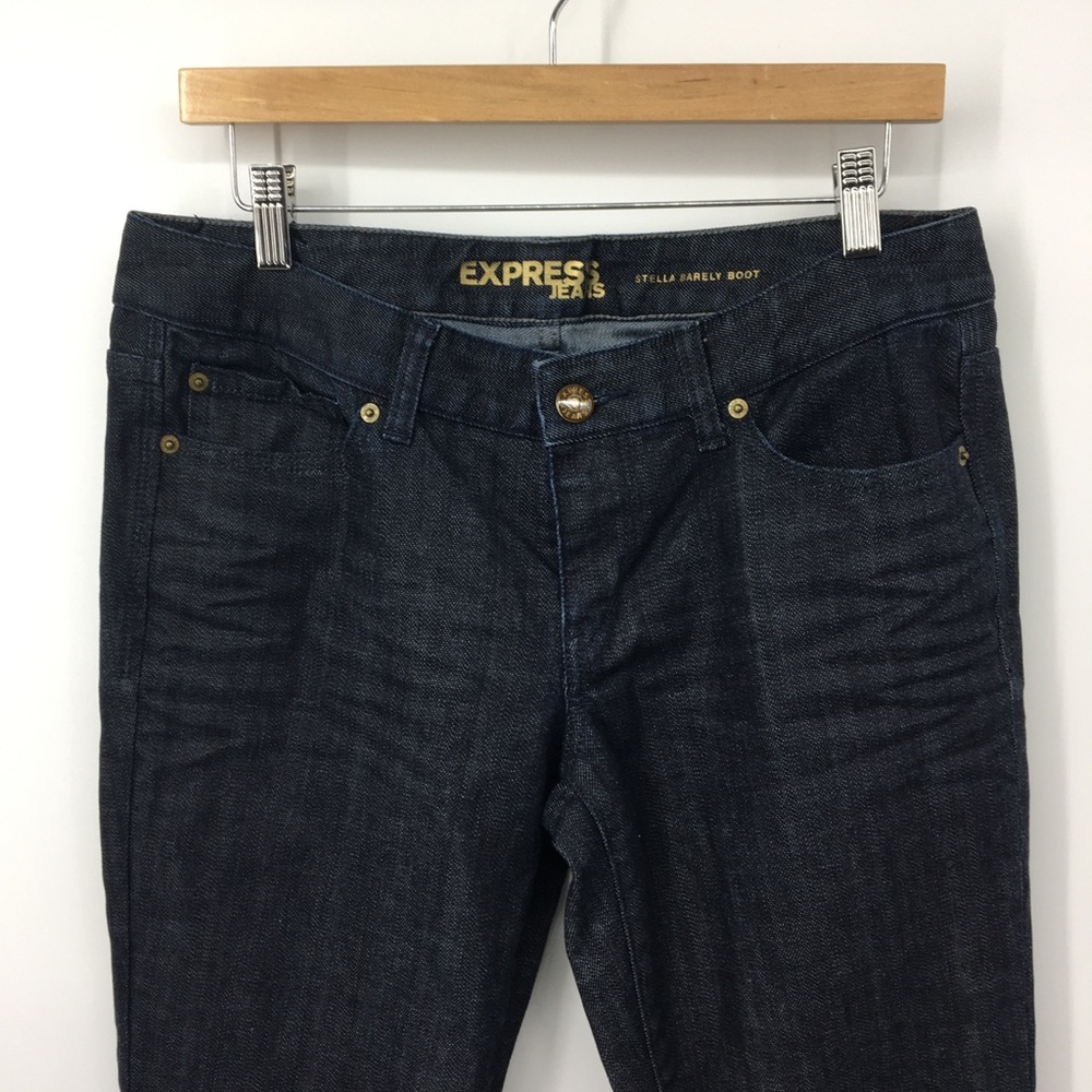 Express Jeans Stella Barely Boot 10 Dark Blue Wash